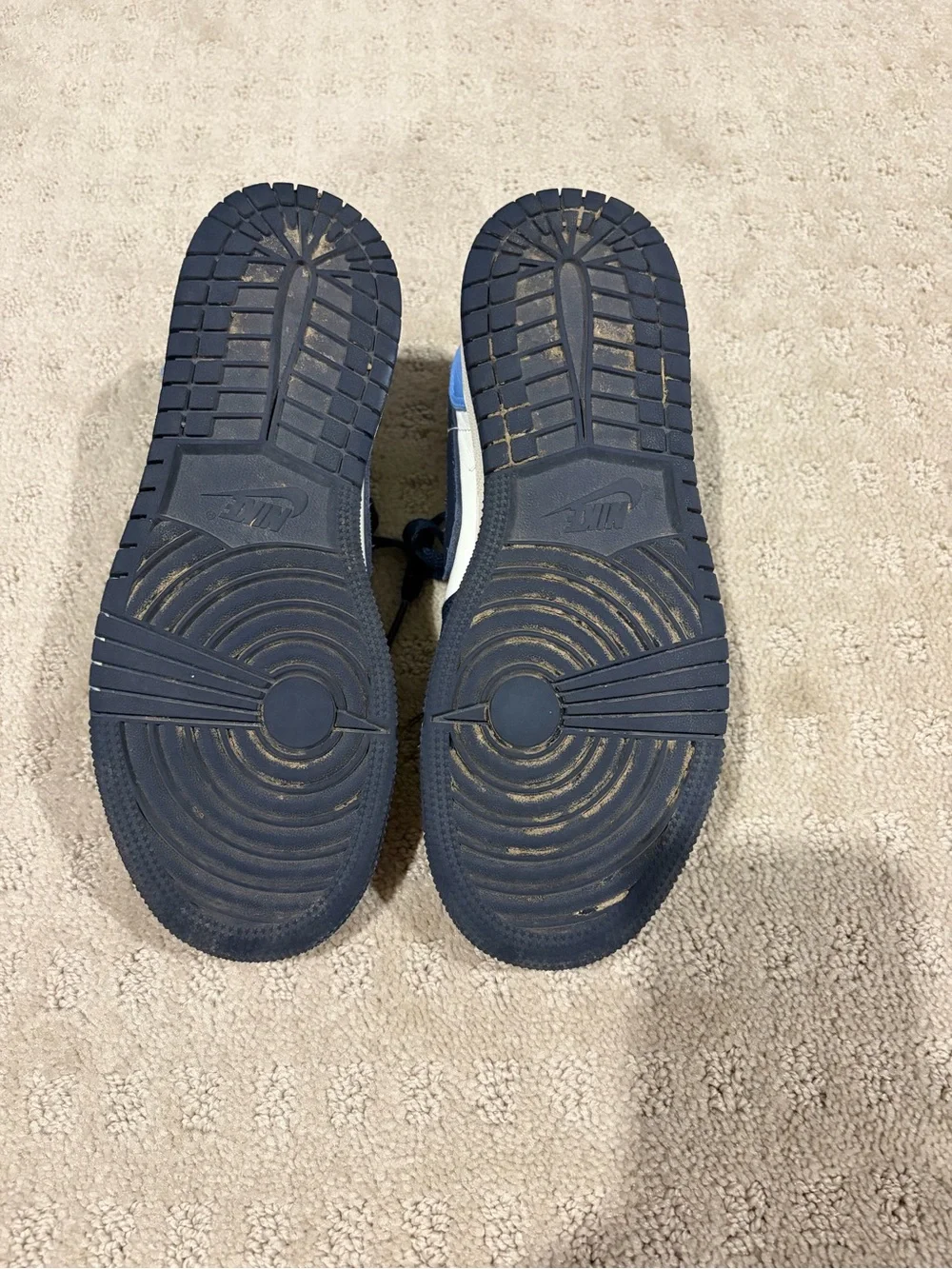 Air Jordan 1 Low - Nike Kids Sneakers - Navy Blue/Light Blue/Off-White